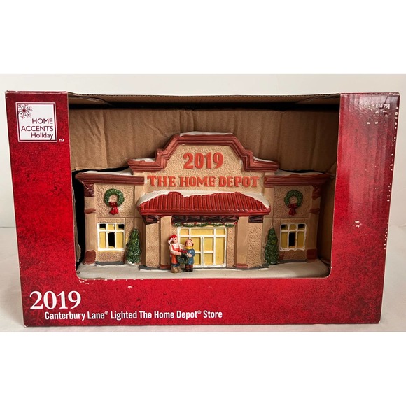The Home Depot 2019 Canterbury Lane Lighted Store New In Box - Picture 1 of 8